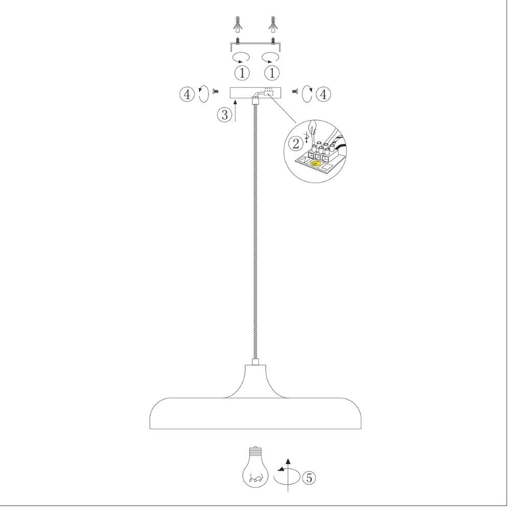 Hanging lamp Krisip Ø 50cm Steinhauer 8712746132557