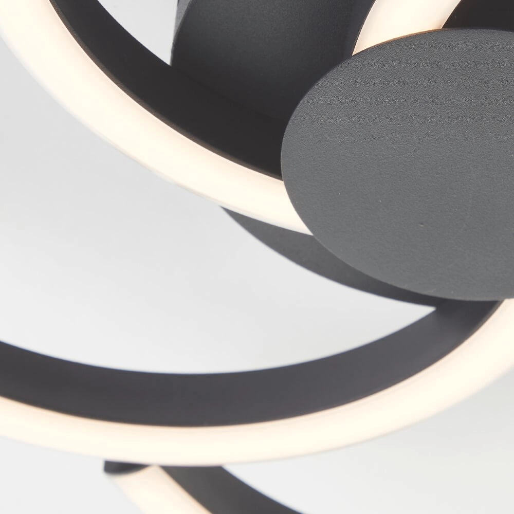 Design ceiling lamp Fico black Brilliant 4004353441226