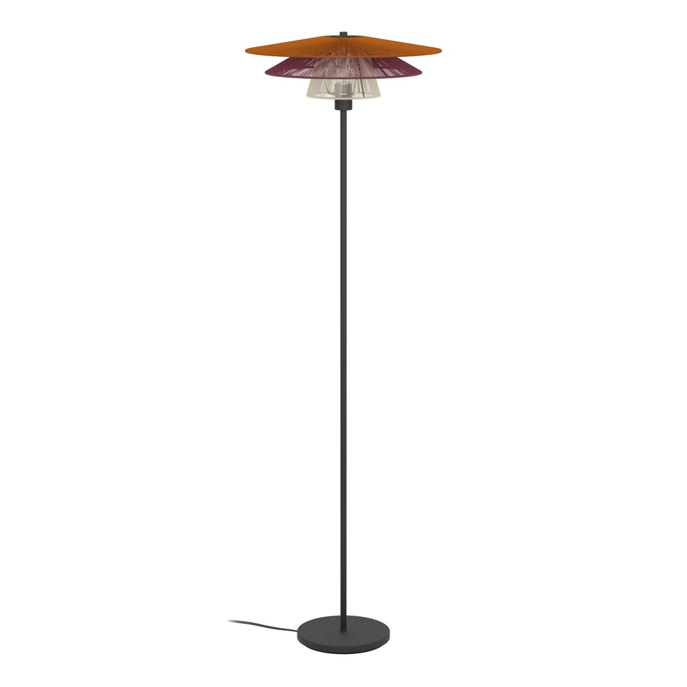 Wire lamp Pignona floor coloured