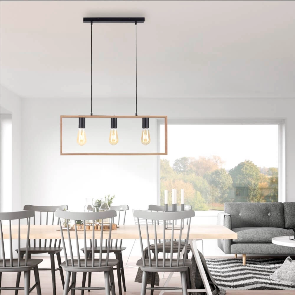 Country Pendant Lamp Franky 3-light Just Light 4043689966430