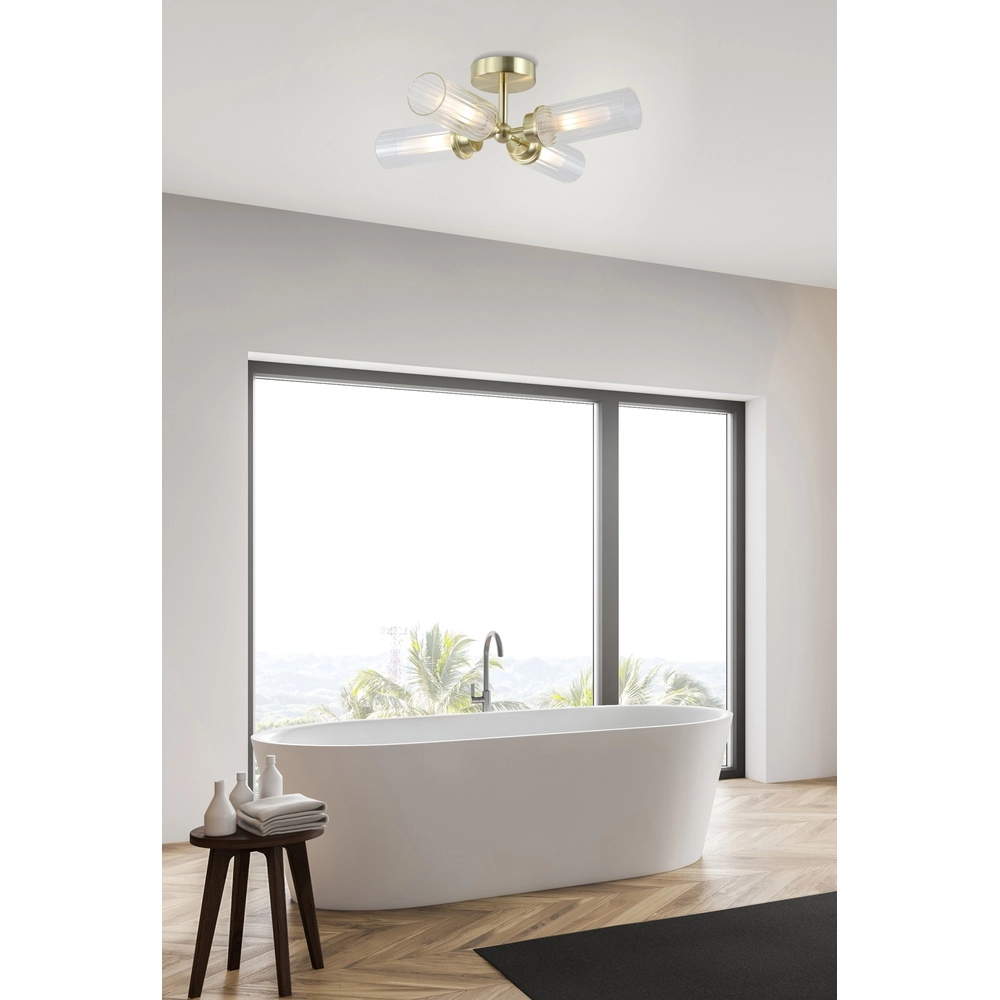4-light ceiling lamp Imperial gold Searchlight 5053423299266
