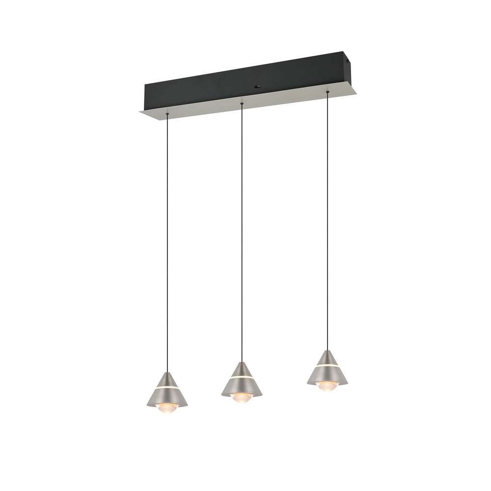 Design pendant lamp Romeo 3-light nickel