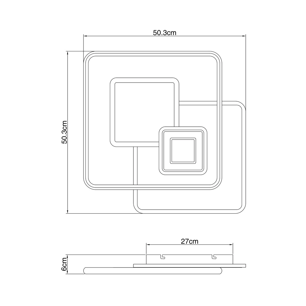 Design ceiling lamp Roderick white 3000-6000K Globo 9007371414529