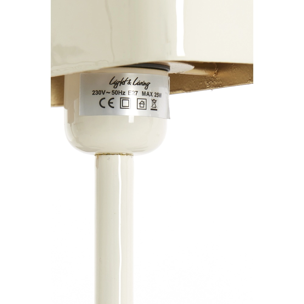 Bedside Lamp Elenie 20x10cm - gloss cream Light & Living 8717807818715