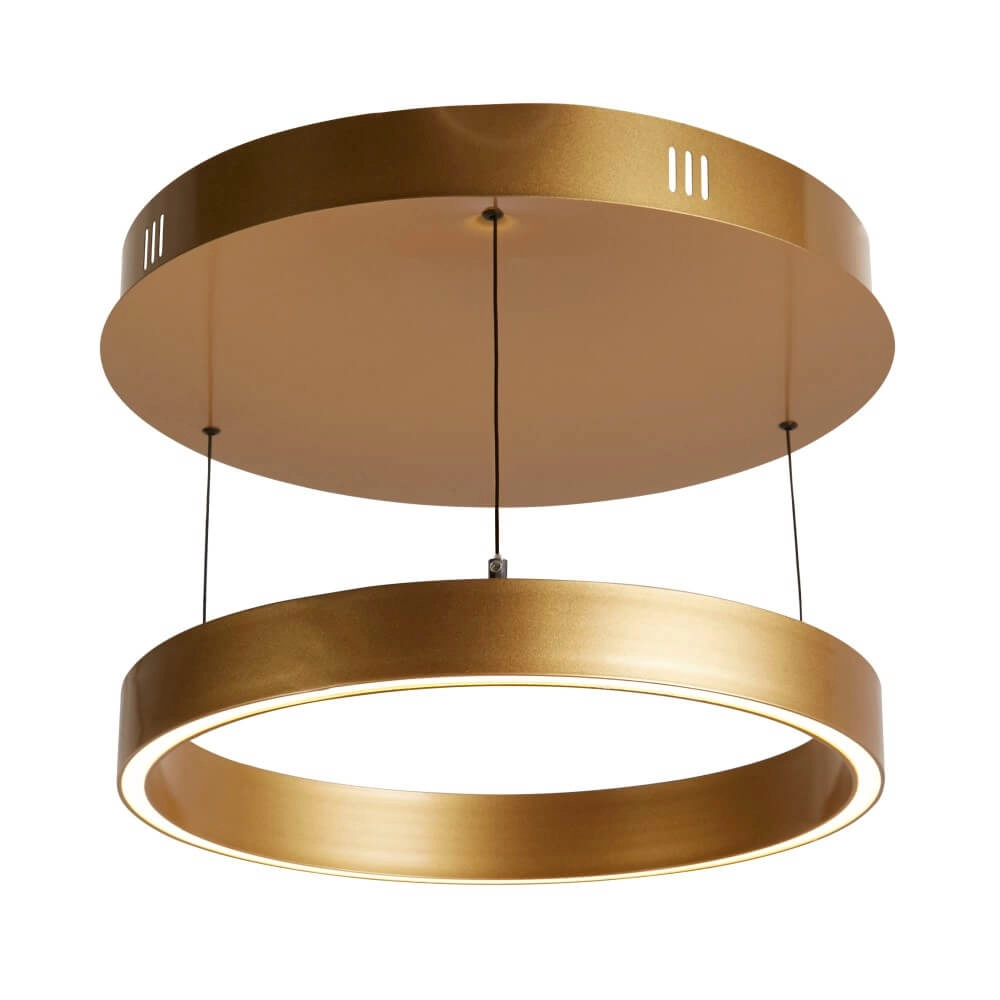 Gold pendant lamp Layla round Ø 44cm Searchlight 5053423255729