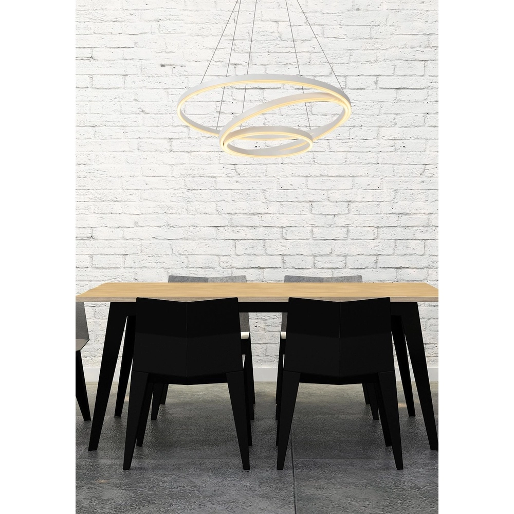Modern pendant lamp Triniti dimmable white Lucide 5411212460721