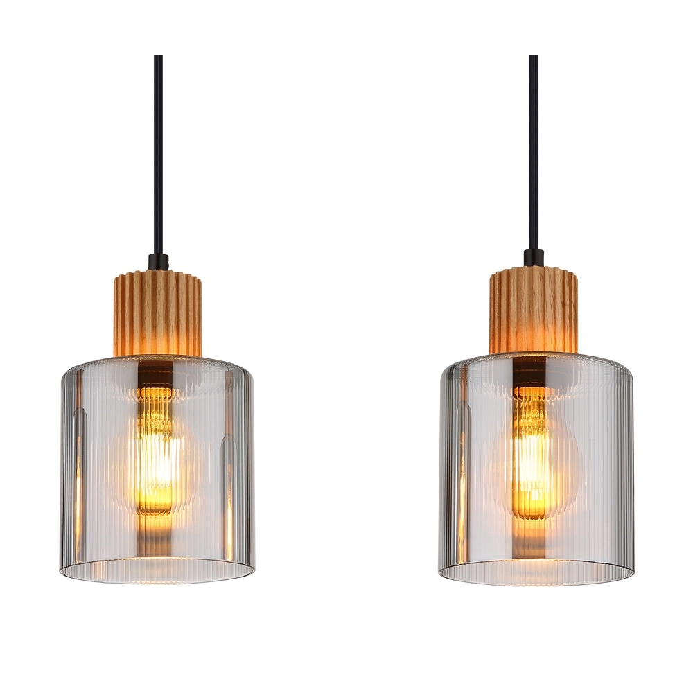 Design pendant lamp Aleidis 4-light black Globo 9007371515219