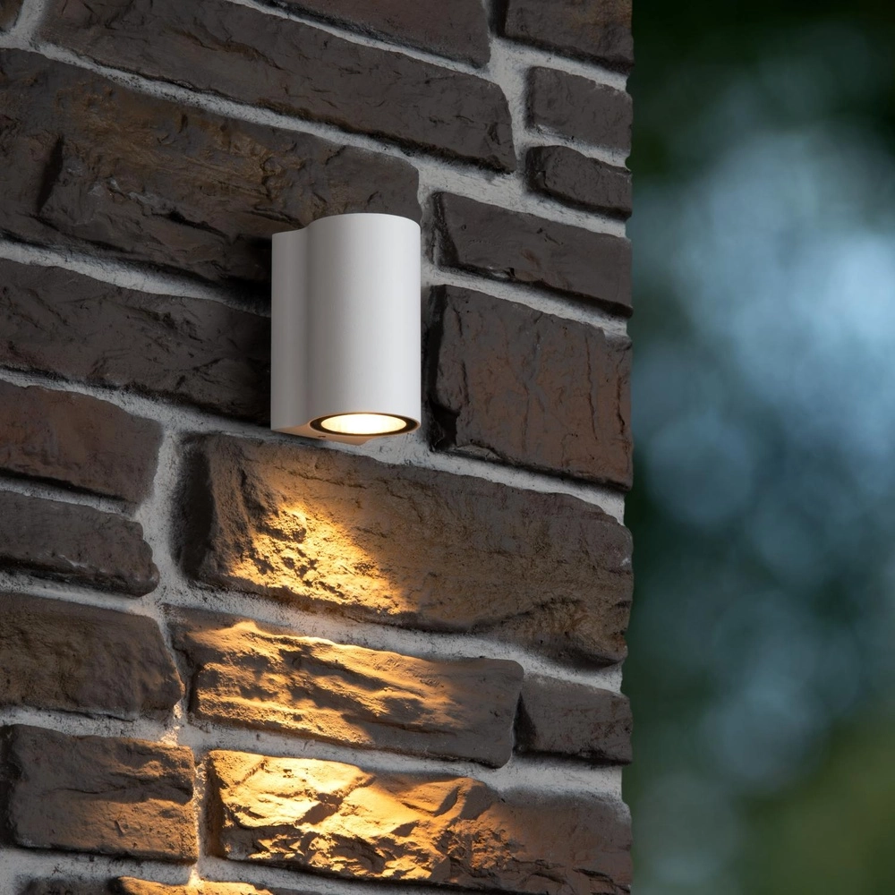 Design wall lamp Akra down white IP54 Lucide 5411212334039