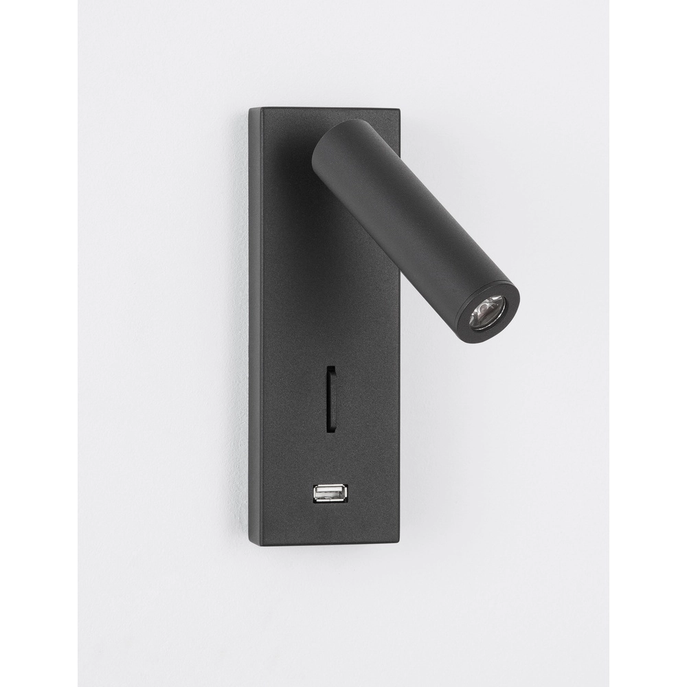 Bedside lamp Fuse Black with USB Lyora 5212017423719