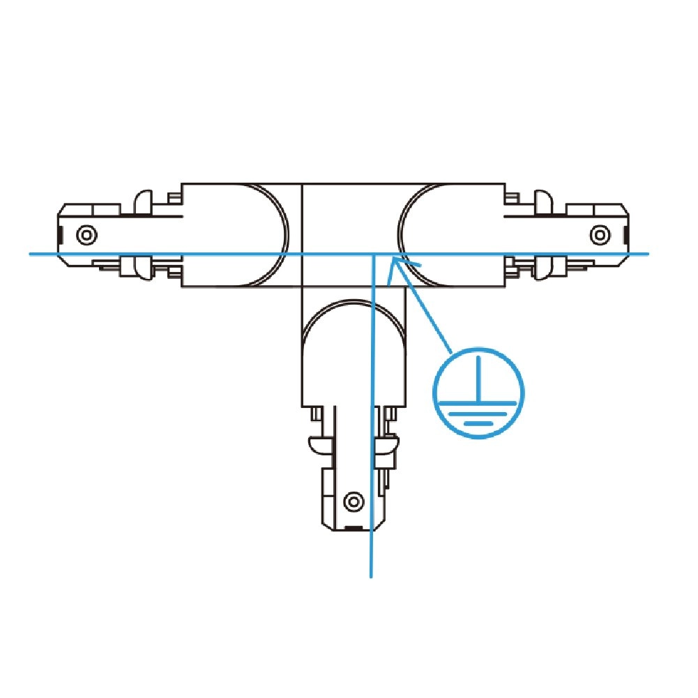 2-phase Grey T-connector Duoline grounding right Trio 4017807470581