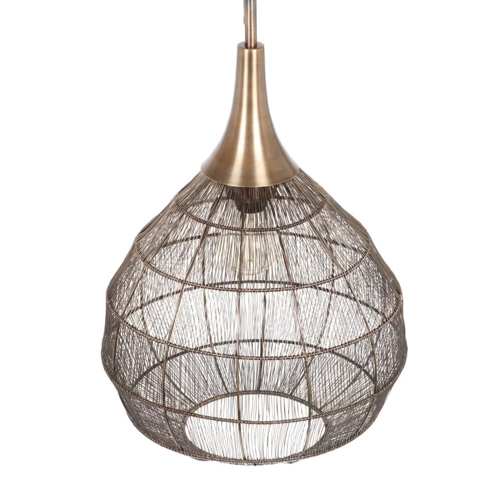 Round pendant lamp Soraya Ø 42cm - bronze Trio 4017807617467