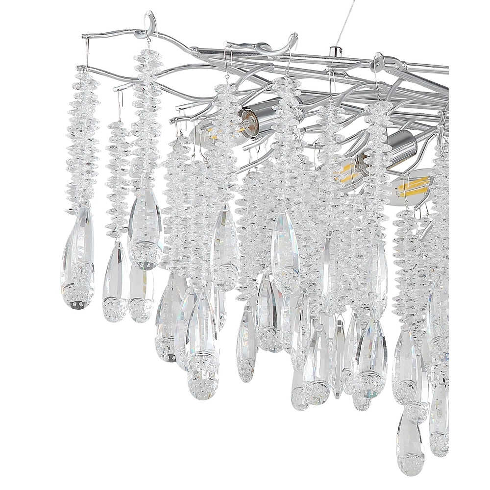 Pendant lamp Kinga silver grey 120cm Globo 9007371569991