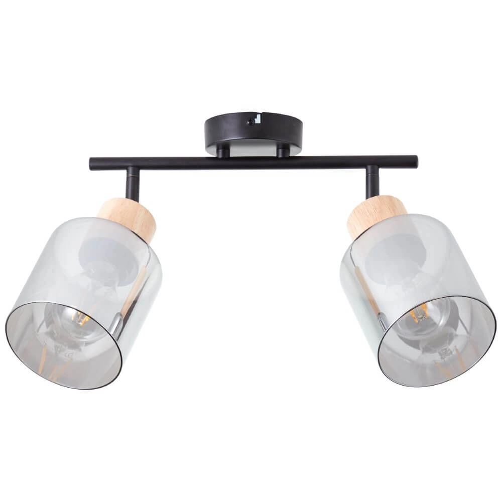 Ceiling lamp Weald 2-light black Brilliant 4004353413087