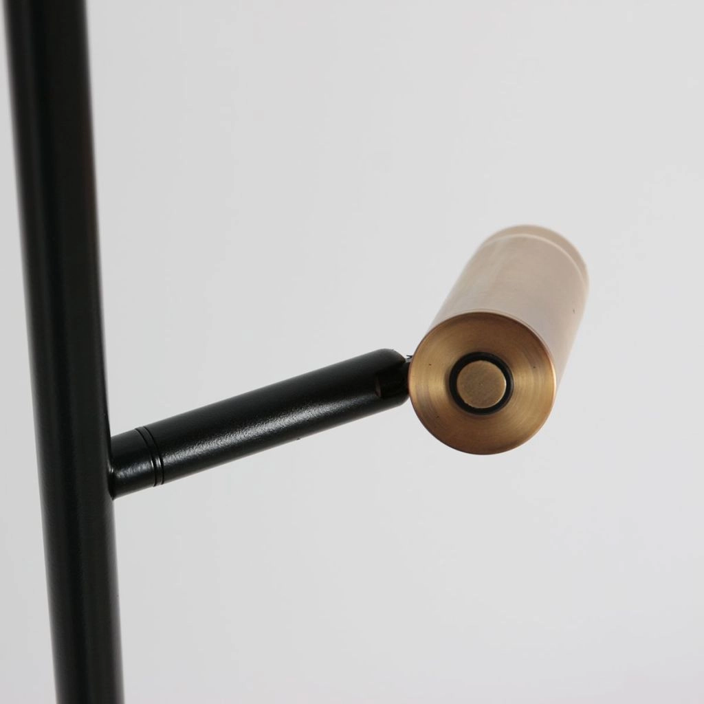 Floor lamp 2-lights Lumo black with gold Steinhauer 8712746184662
