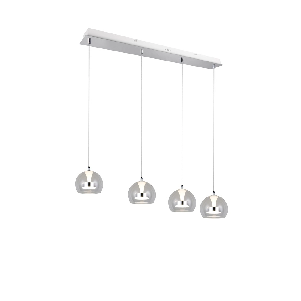 Pendant lamp Flynt 4-light chrome Trio 4017807671018
