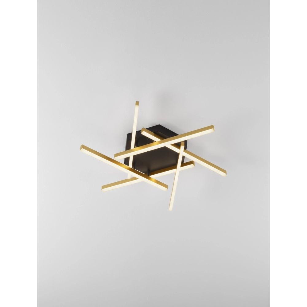 Ceiling lamp Hyde black with gold Lyora 5212017446190