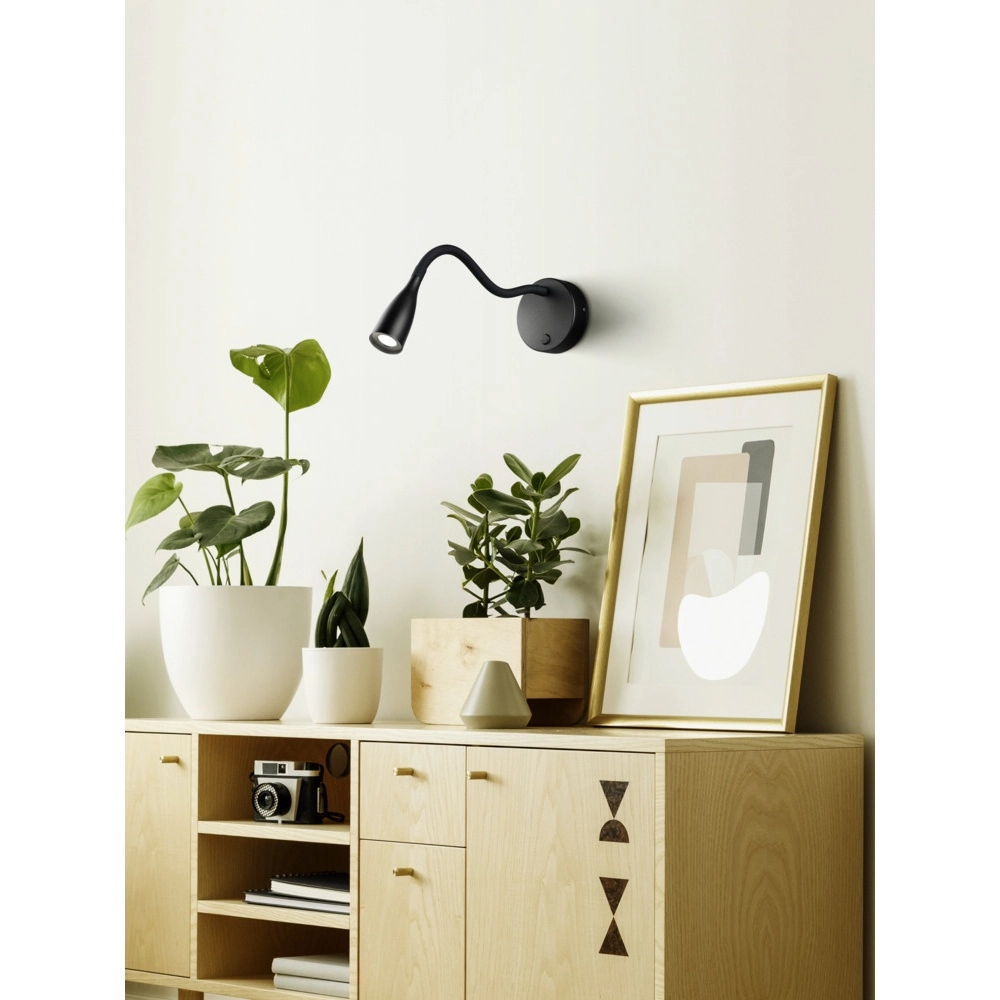 Bedside lamp Olivandino Flexible Black Eglo 9008606347766