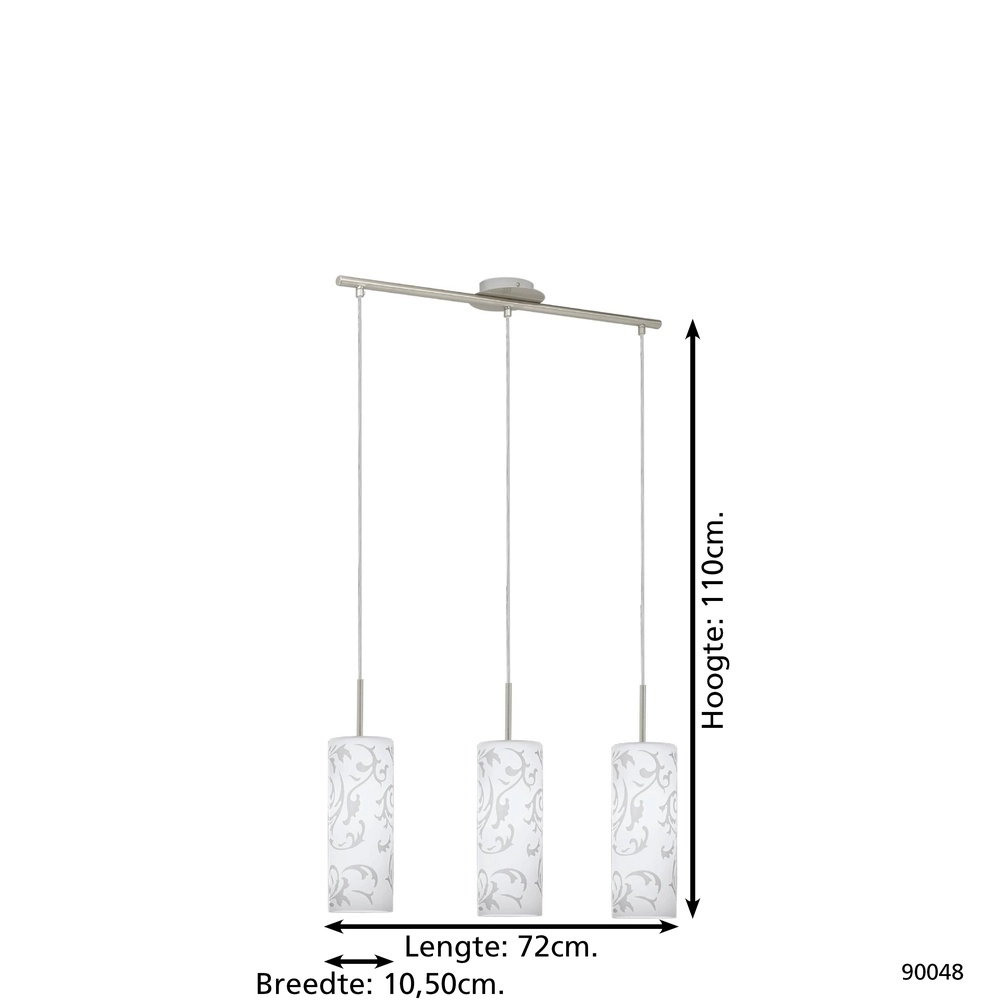 3-light pendant lamp Amadora nickel Eglo 9002759900489