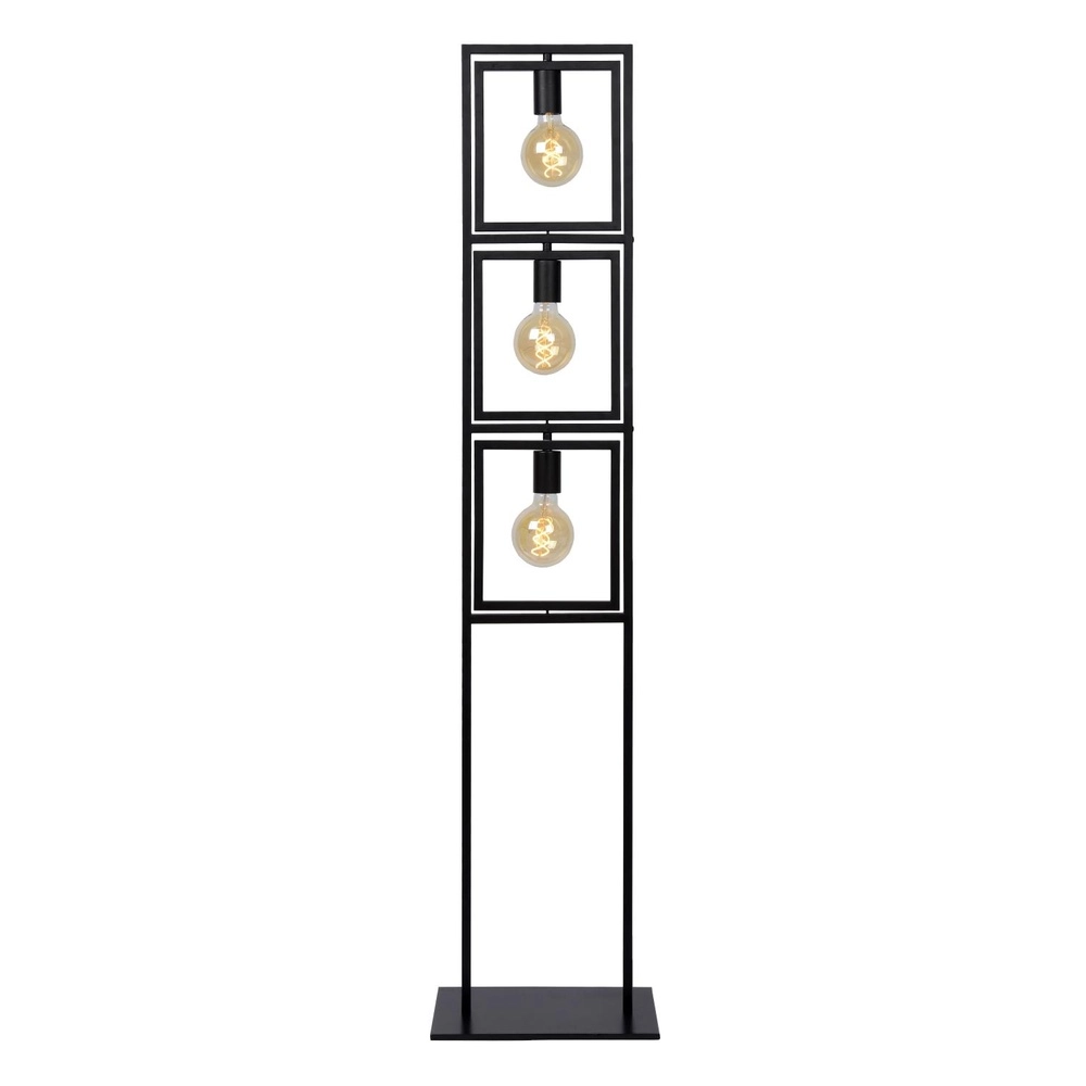 Floor lamp Luuk 3-light black Lucide 5411212010858