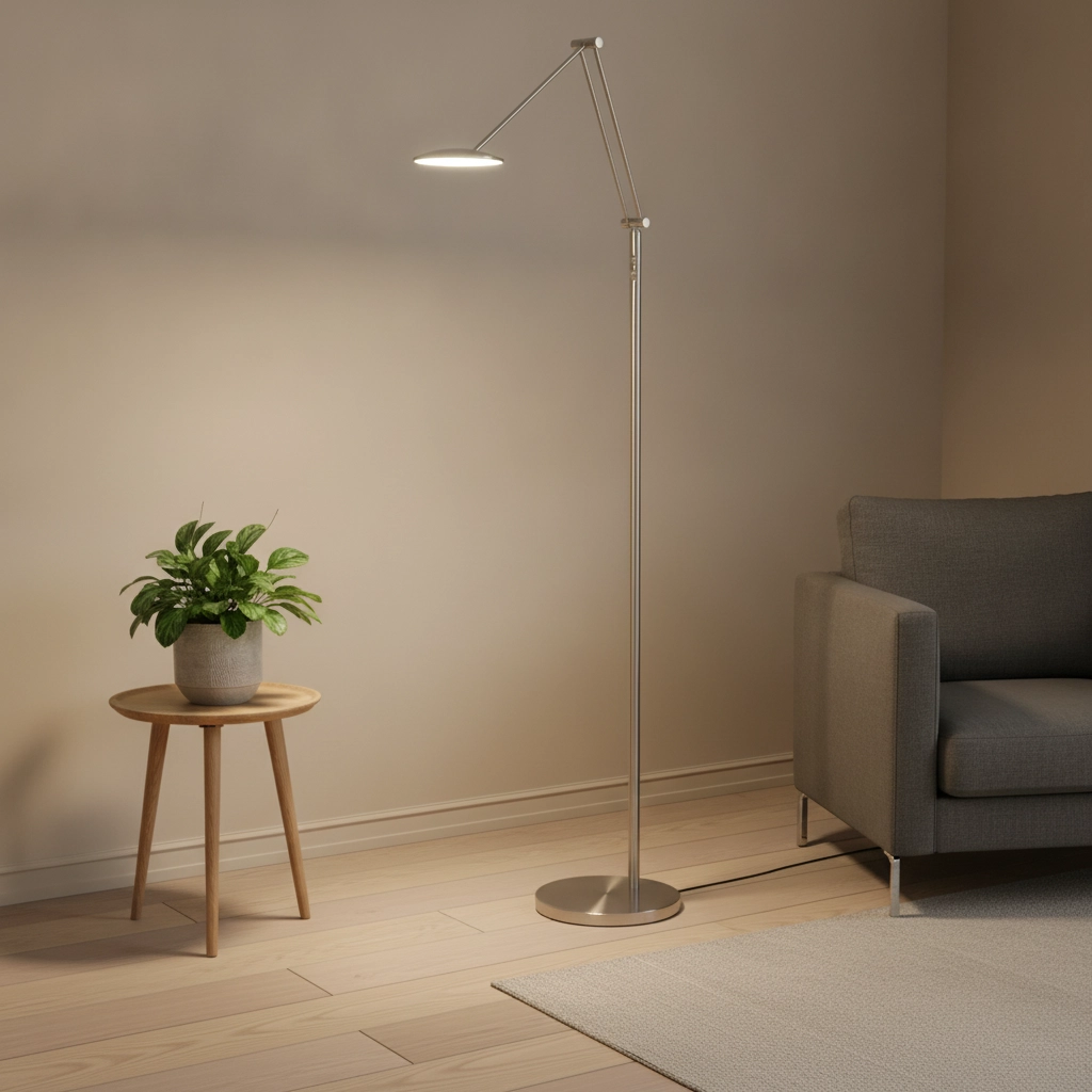 Classic reading lamp Sapporo nickel Ø 23cm