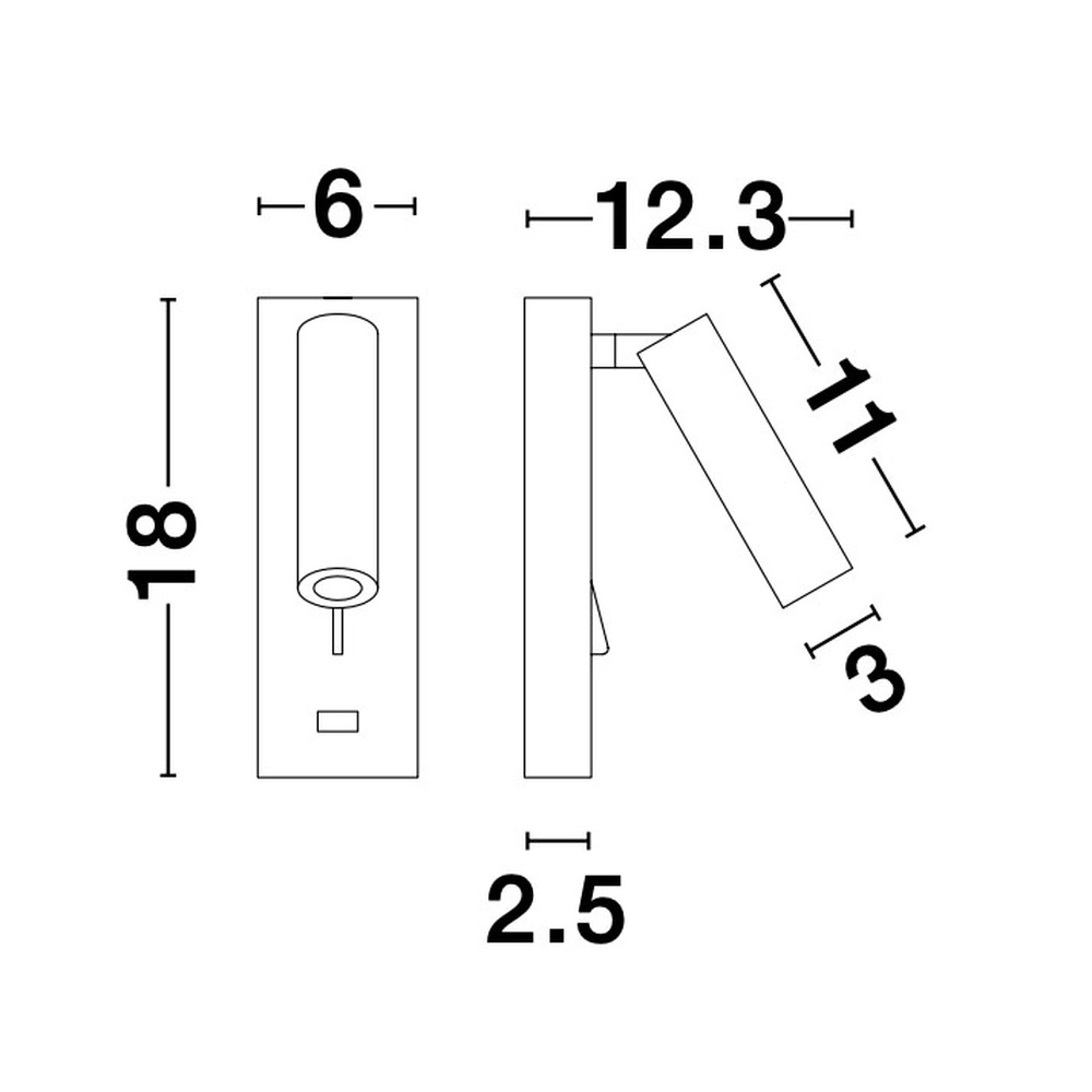 Bedside lamp Fuse Black with USB Lyora 5212017423719