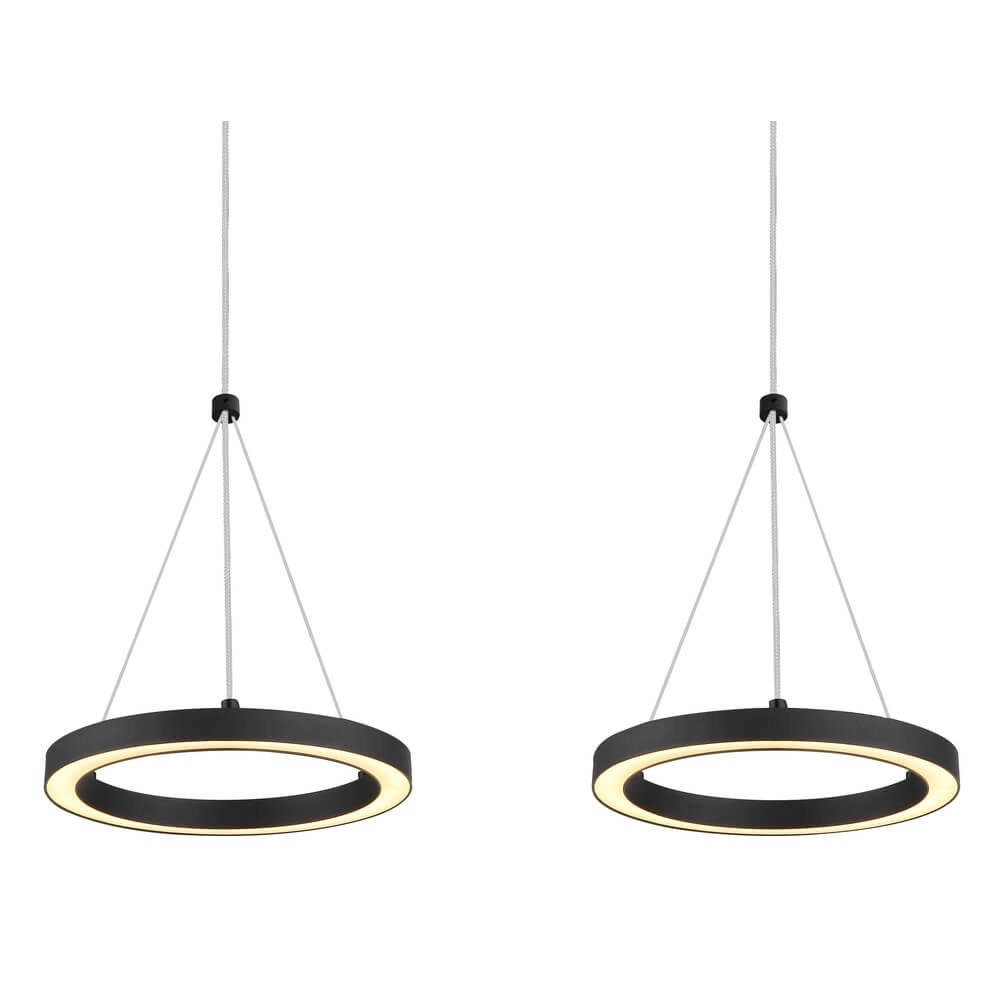 3-light pendant lamp Grenvix Design black Globo 9007371450770
