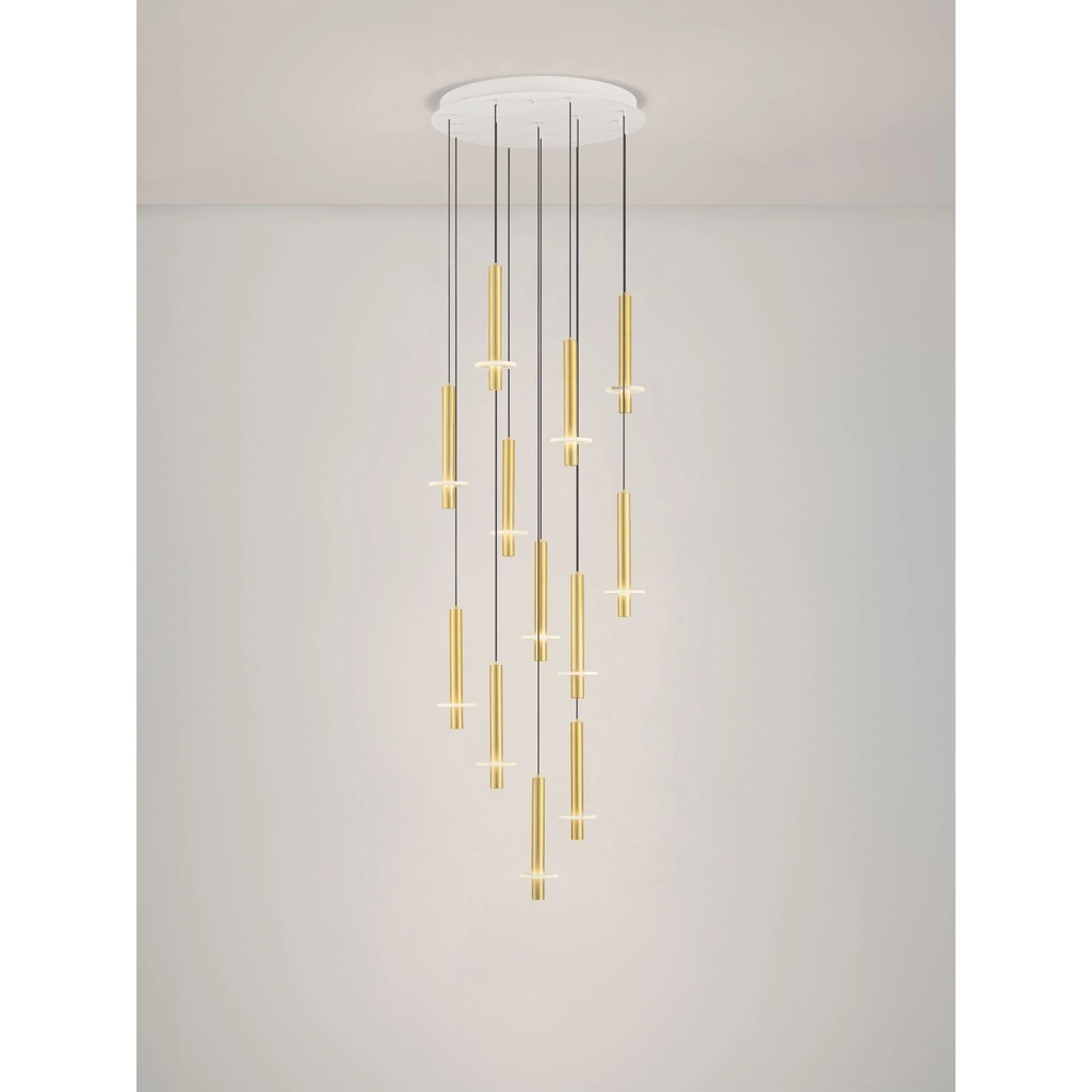 Design pendant lamp Noemi gold with white Ø 62cm Lyora 5212063503328