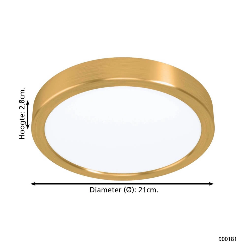 Brass ceiling lamp Fueva 5 Ø 21cm Eglo 9008606229567