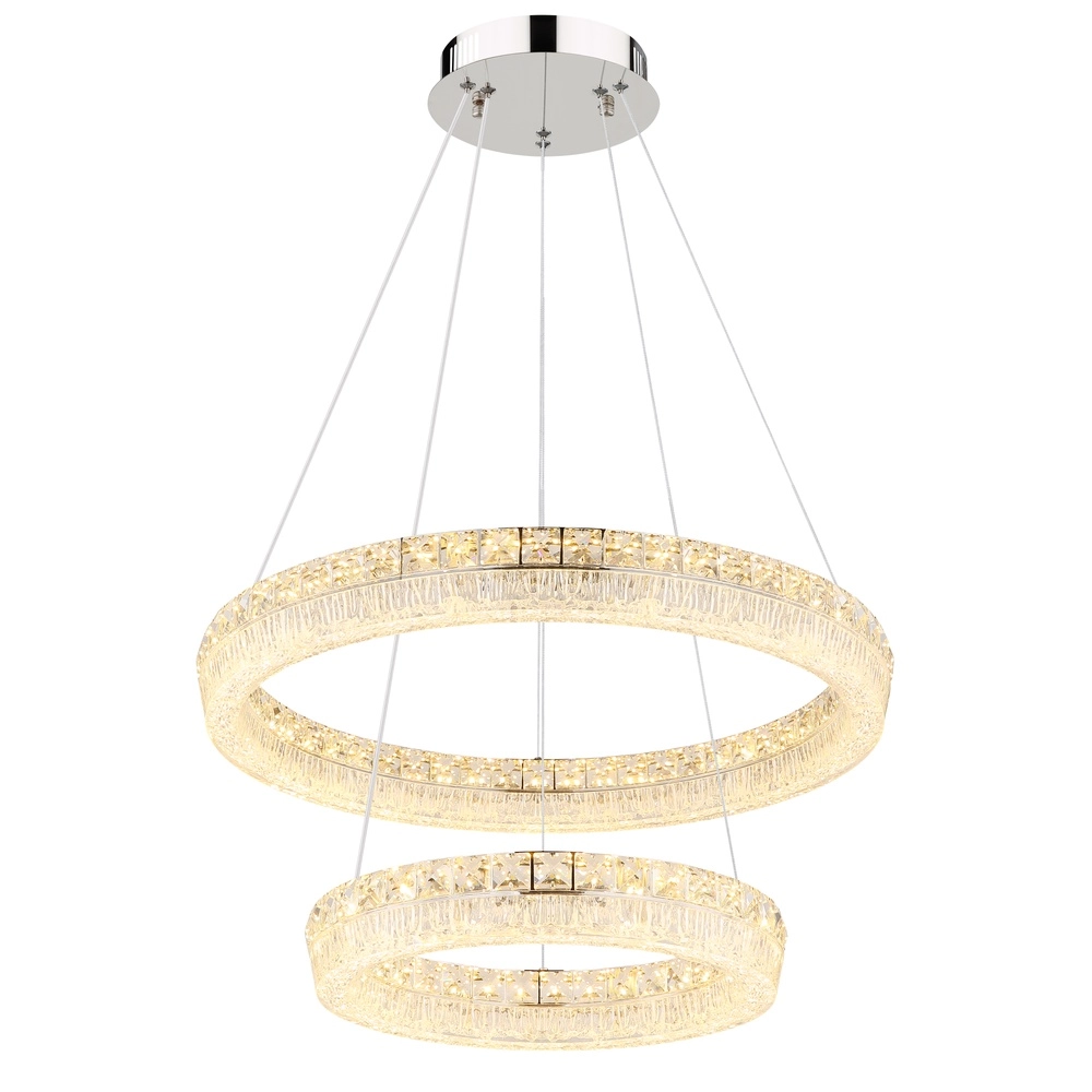 Pendant lamp Laurel chrome Ø 60cm Globo 9007371575770