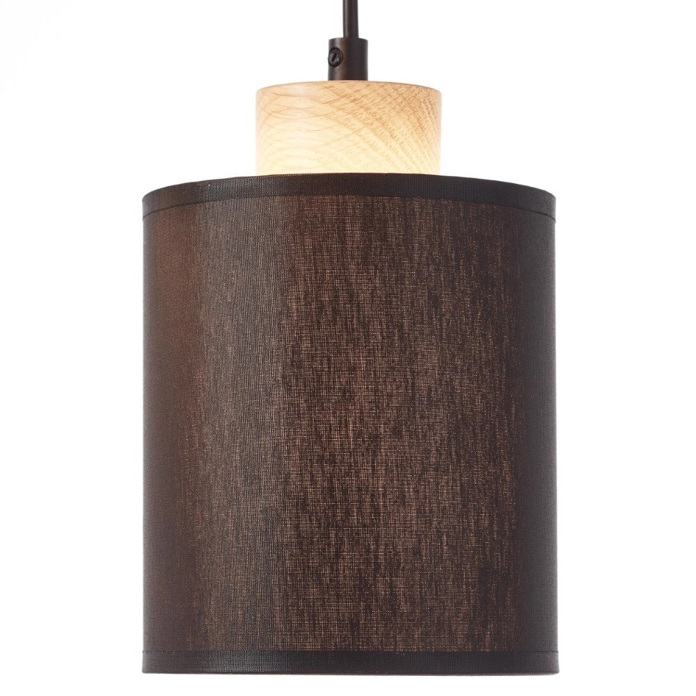 4-light hanging lamp Vonnie black with wood Brilliant 4004353391644