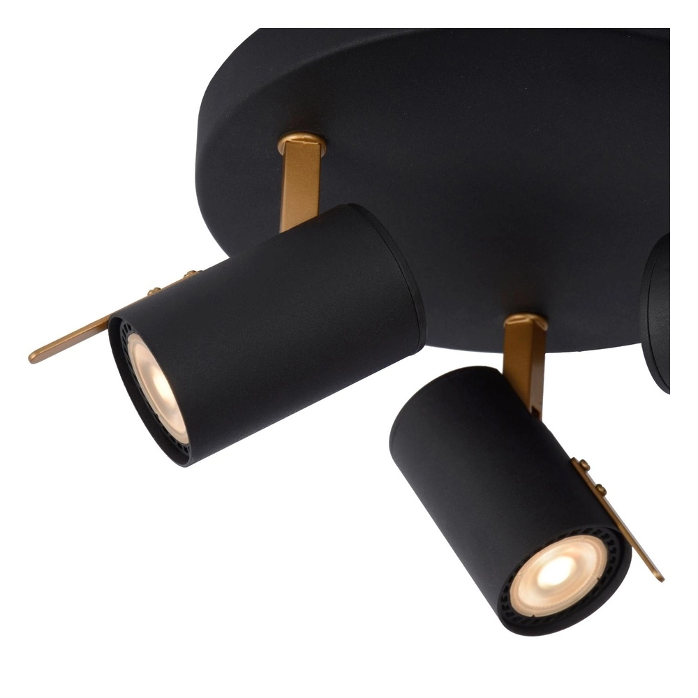 Ceiling lamp Grony 3-light black Lucide 5411212176912