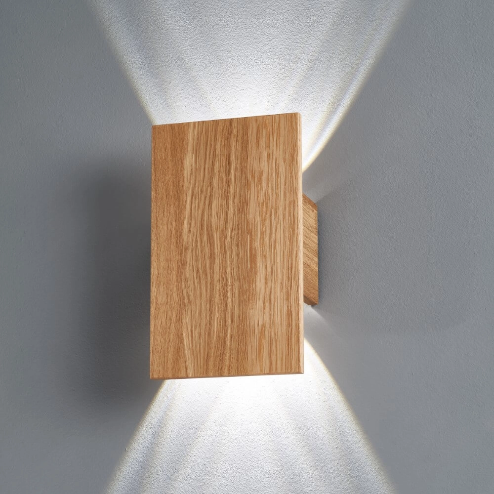 LED wall lamp Shine-Wood 25cm high Fischer & Honsel 4003694305761