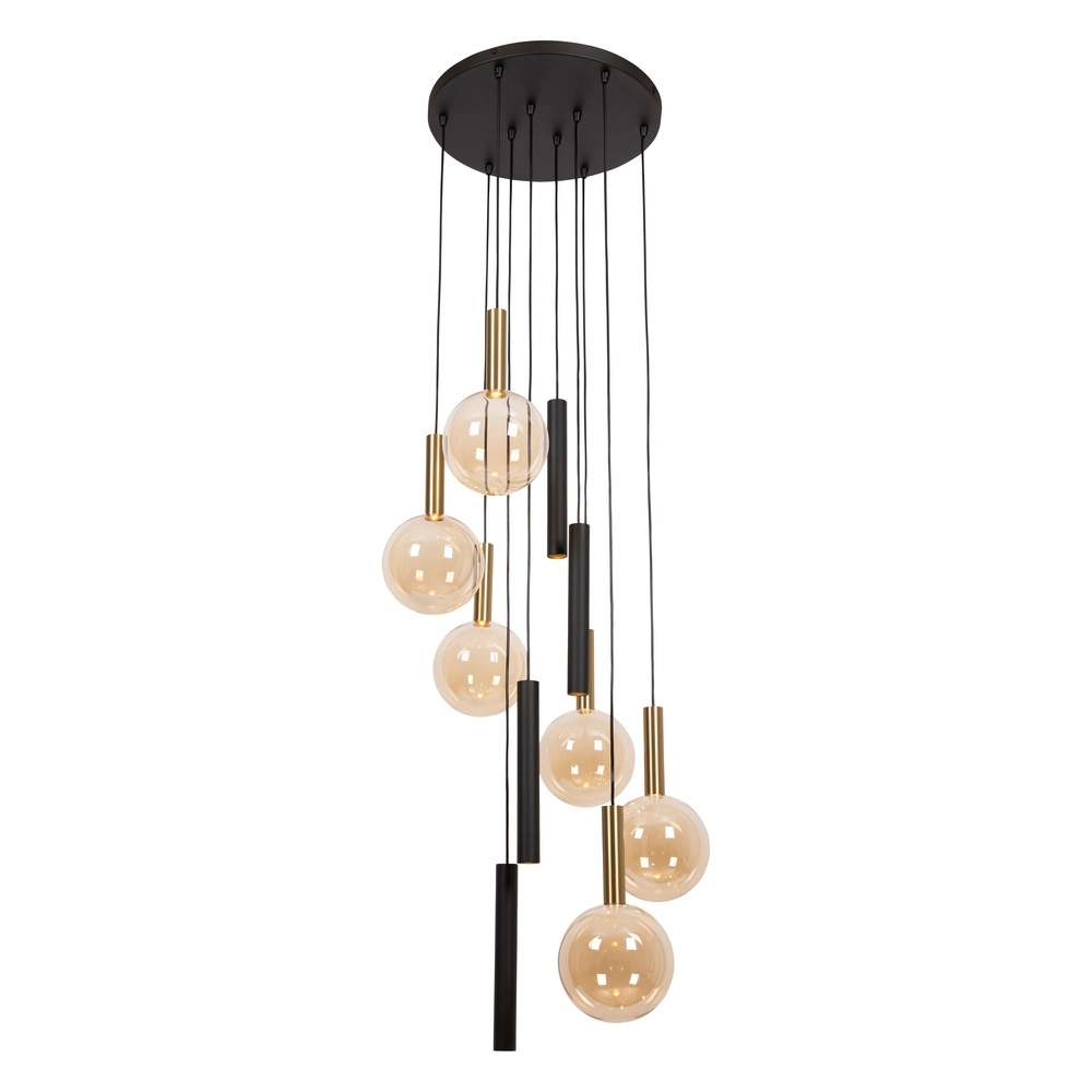 Vide pendant lamp Josiane black with gold