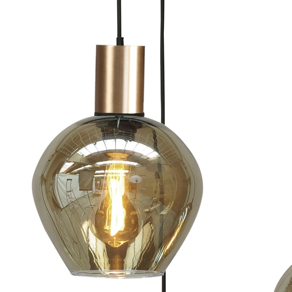 Black hanging lamp with gold Bounty 4-light curiosities Masterlight 8718121248271