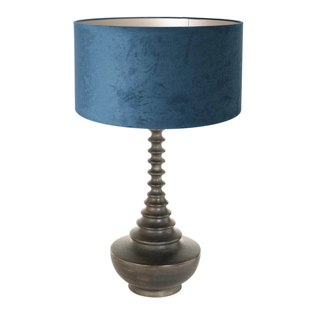 Unique table lamp Bois with blue hood
