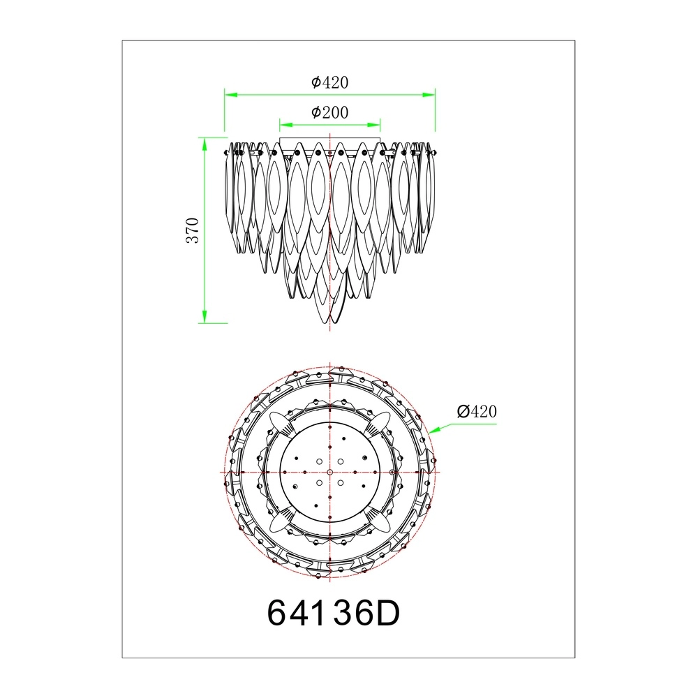 Ceiling lamp Elinor Gold Globo 9007371540969