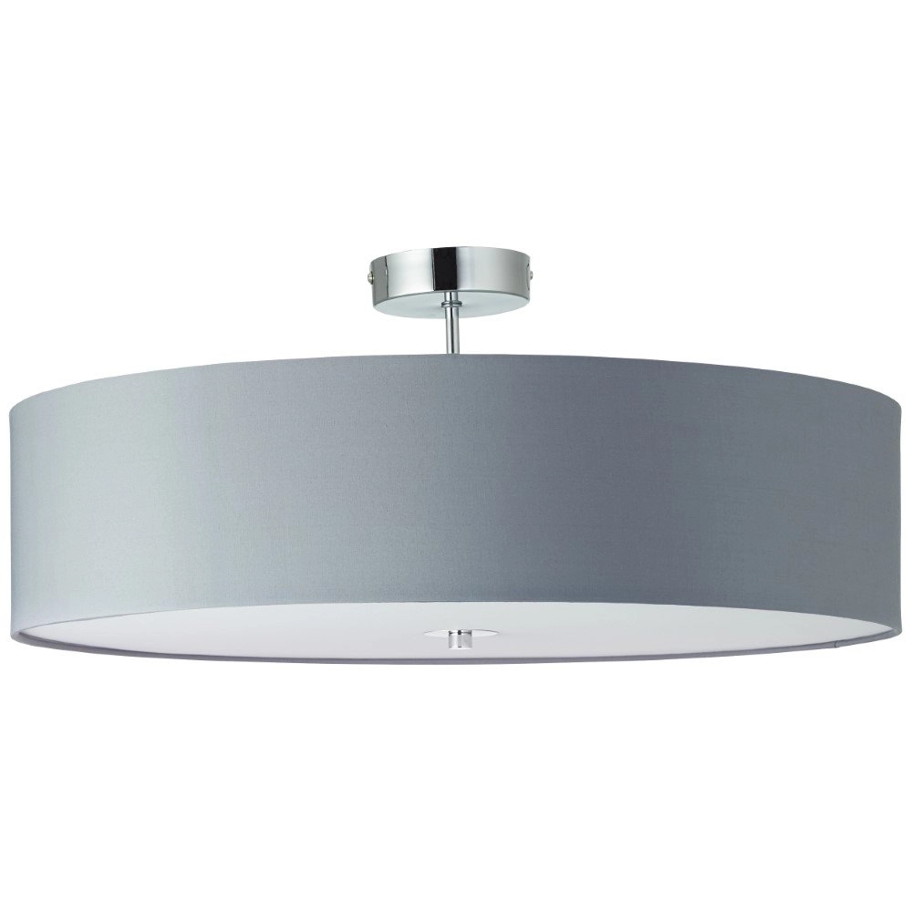 Fabric ceiling lamp Andria Ø 60cm grey Brilliant 4004353323614