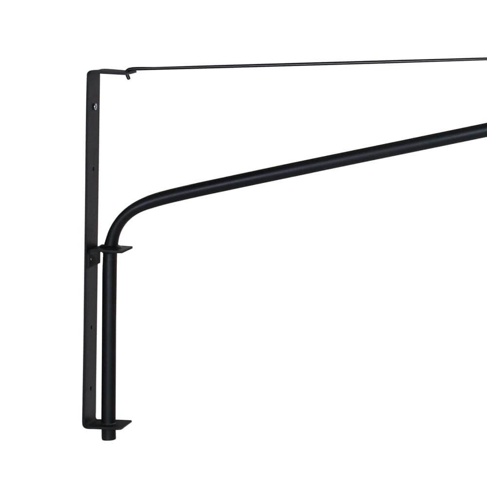 Wall lamp Elegant Classy black with straw shade Steinhauer 8712746171990