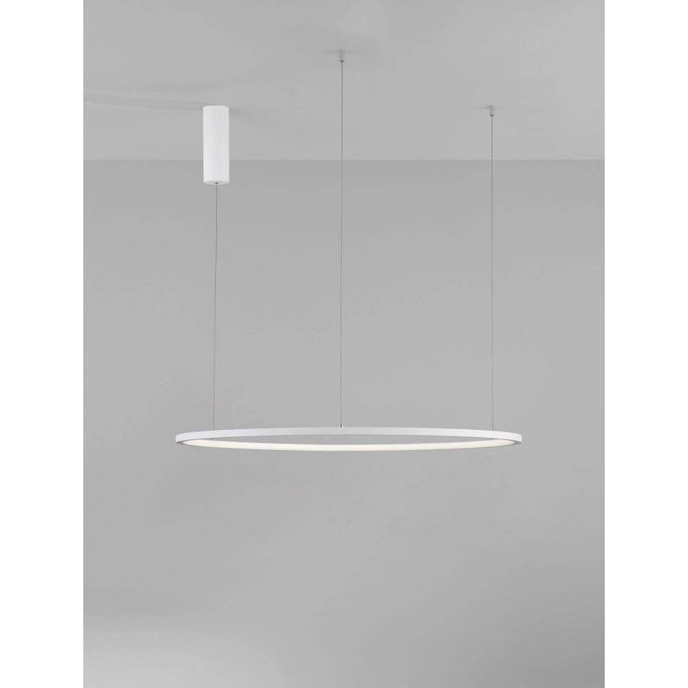 Round pendant lamp Tarquin white Ø 80cm Lyora 5212017438294