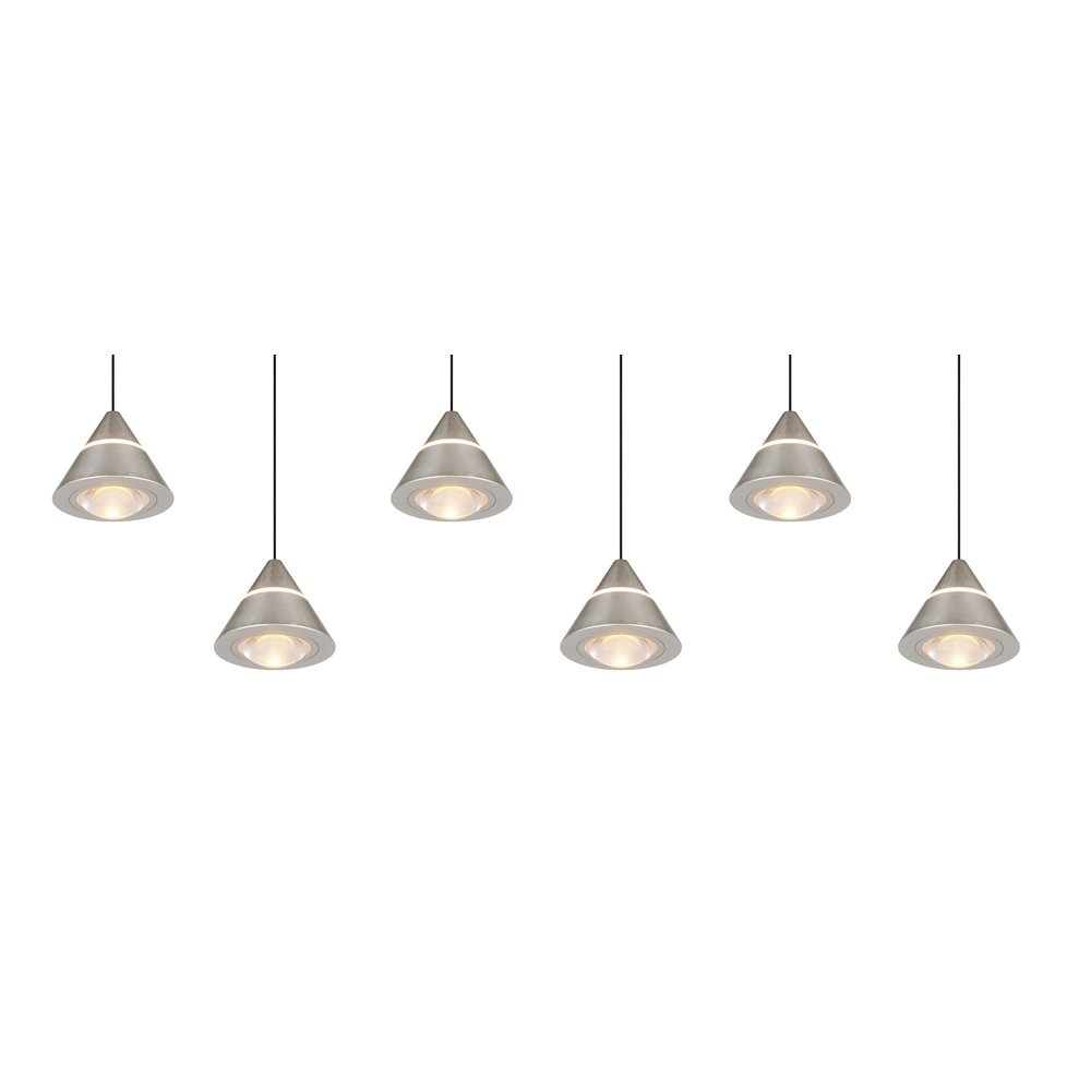 Design pendant lamp Romeo 6-light nickel Trio 4017807667868