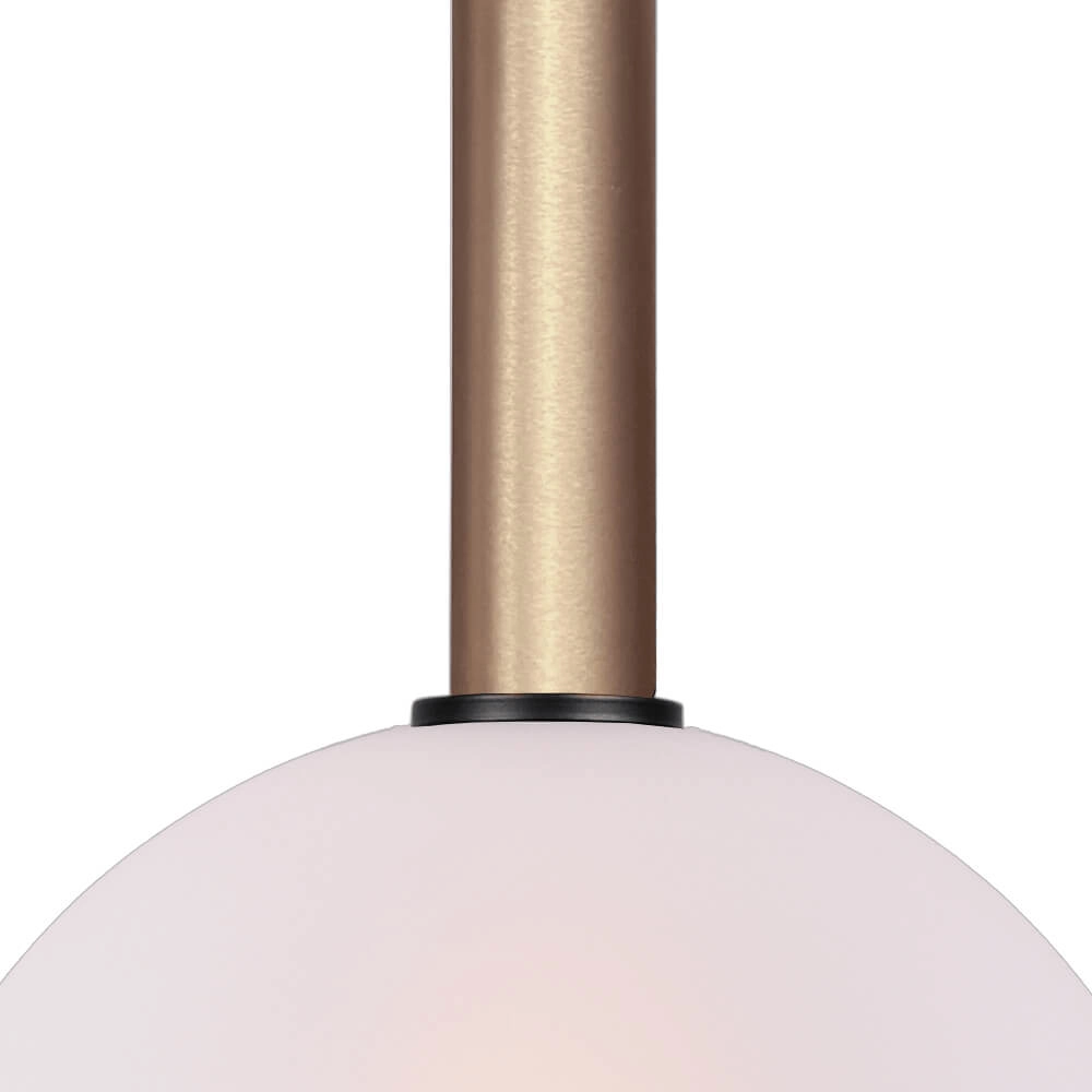 Hanging lamp Ø 30cm Bella 2 Brass gold with matt white glass Masterlight 8718121334028