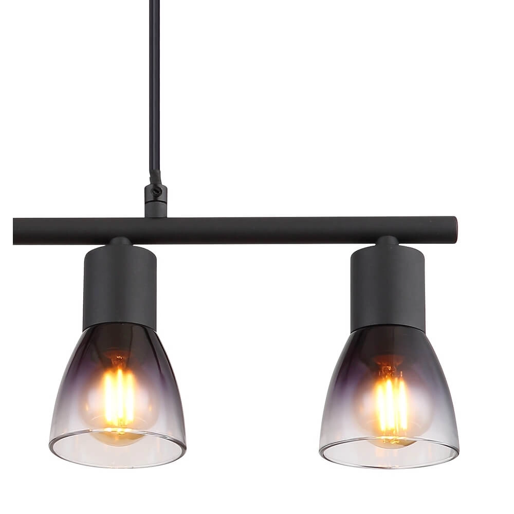 Black pendant lamp Satella 4-light Globo 9007371446933