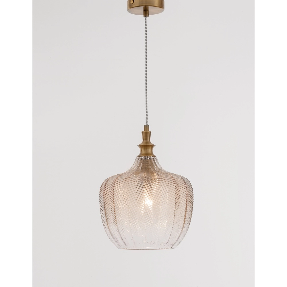 Pendant lamp Loni champagne glass