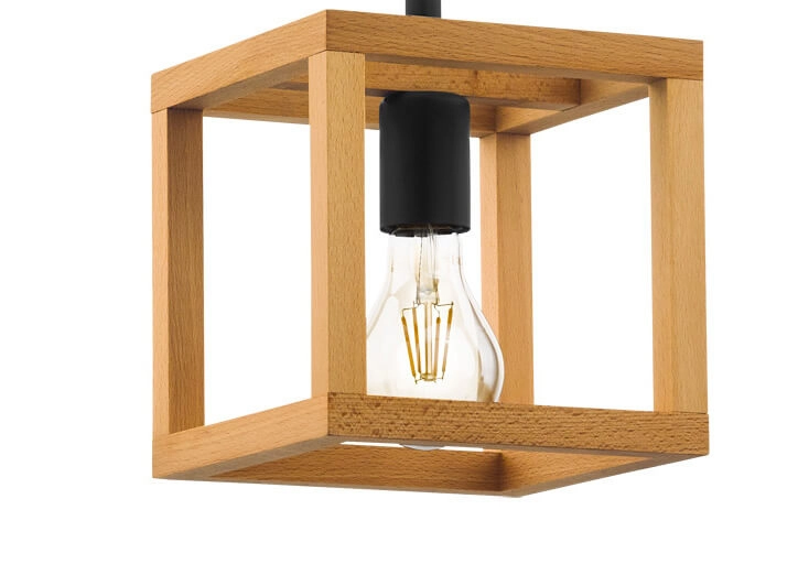 Wooden hanging lamp Blackcrown 1 Eglo 9002759321451