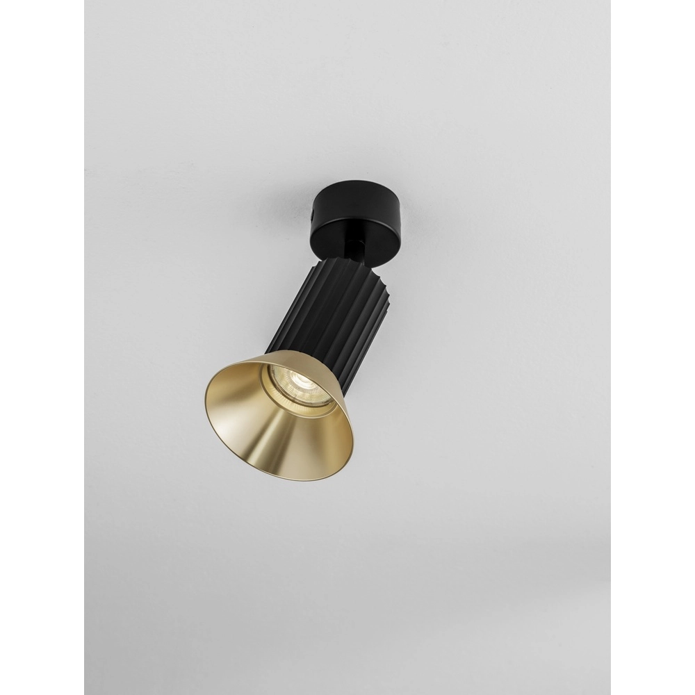 Ceiling spotlight Luvia Orientable black with gold Lyora 5212017475510