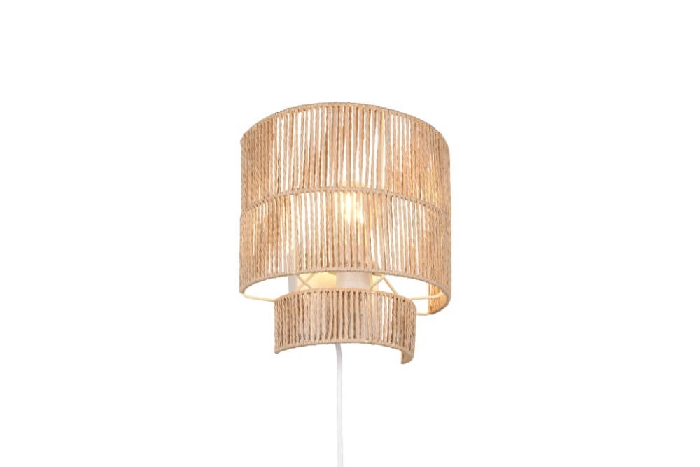Japandi wall lamp Satna Rattan