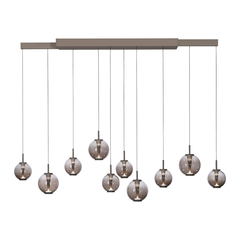 Pendant lamp Pure E-Infinty Bronce with amber glass Paul Neuhaus 4012248397886