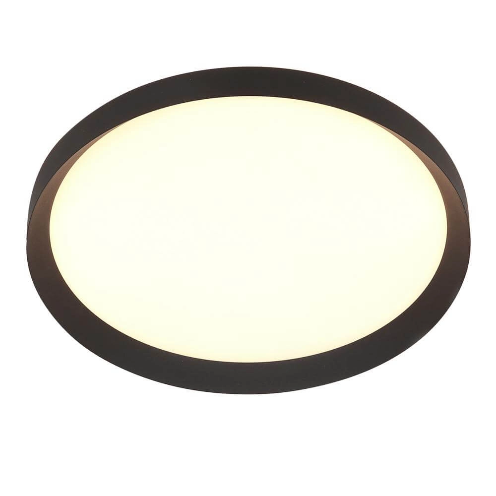 Sleek ceiling lamp Flady black Ø 50cm Steinhauer 8712746171860