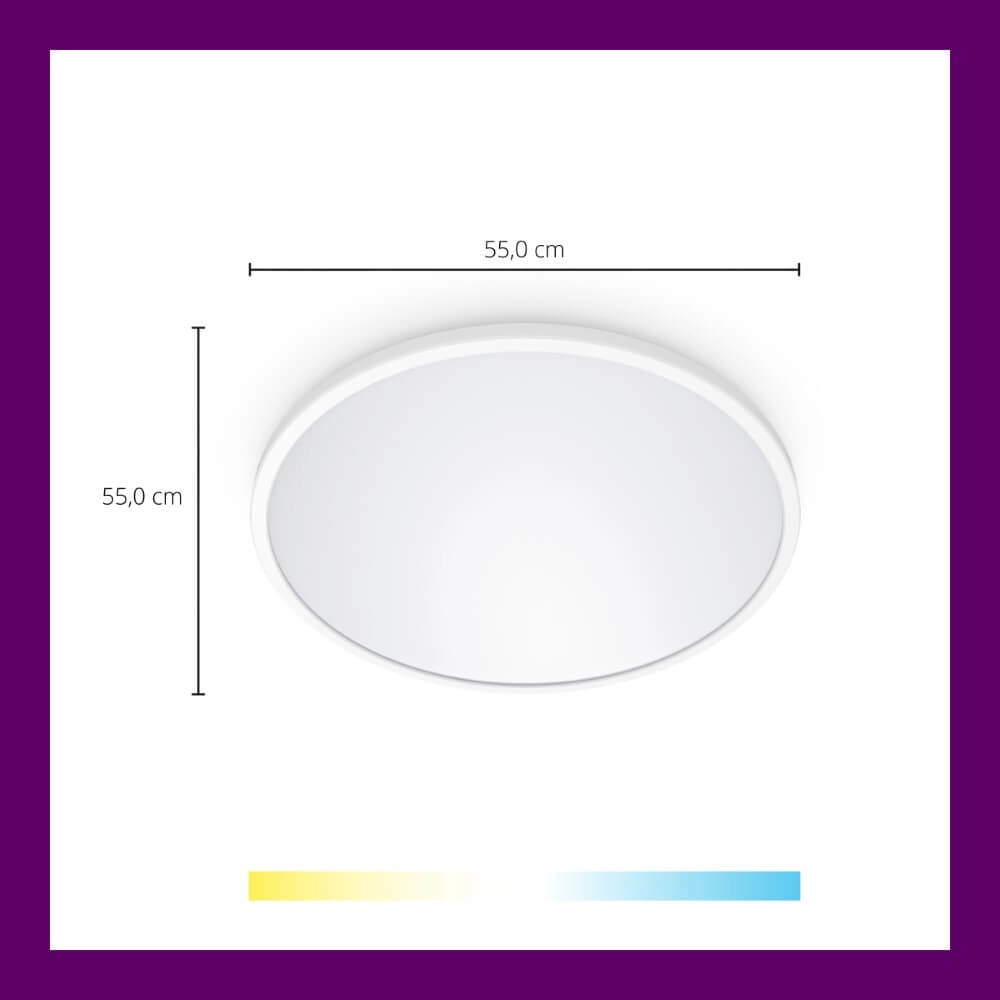 Smart ceiling light SuperSlim Ø 55cm - white WiZ 8719514554979