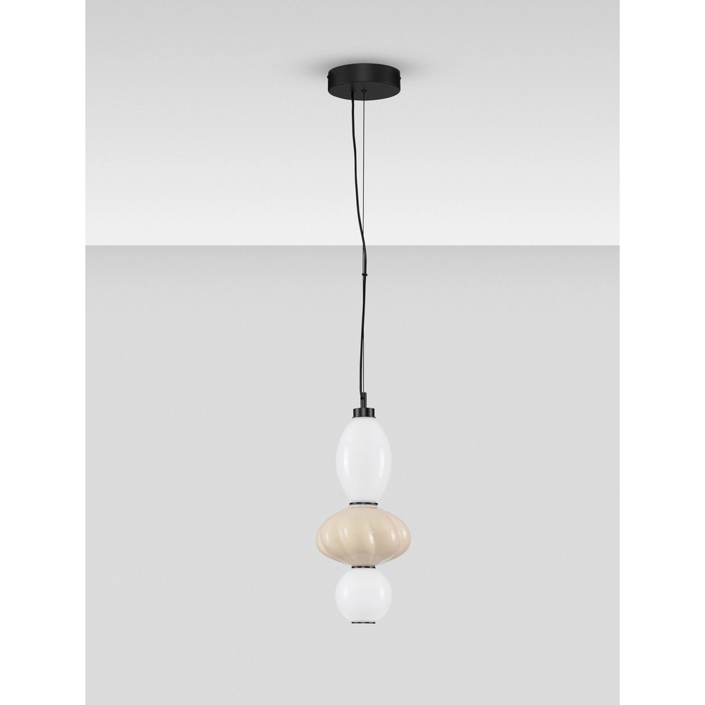 Pendant lamp Oneta white - beige Lyora 5212017473929